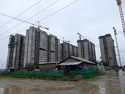 Housing project in construction, Yadana Road