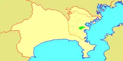 Location of Minami in Kanagawa