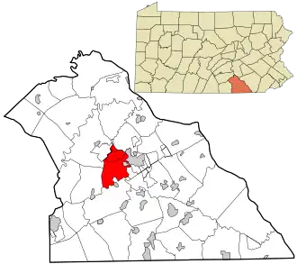 Location in York County and the state of Pennsylvania.