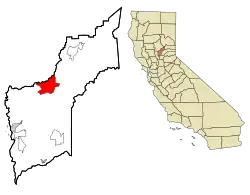 Location in Yuba County and the state of California