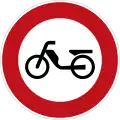Sign 257-50 Mopeds prohibited