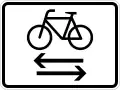 Two-way cycle route crossing road