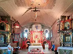 Wnętrze drewnianego Kościoła Św. Andrzeja Apostoła w Łukowicy