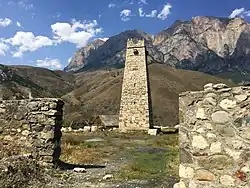 ros.&nbsp;Башня Цаллаговых. Rejon ałagirski, Republika Osetii Północnej – Alania