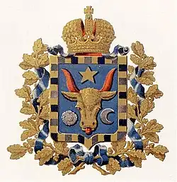 Herb guberni besarabskiej z herbarza A. Benkego z 1880 roku