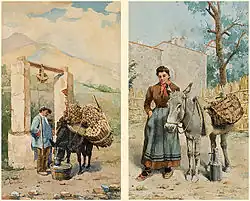 Pojenie osiołka/Mleczarka