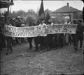 Demonstracja podczas obchodów dnia kolektywizacji we wsi Hlibówka, 1929r.