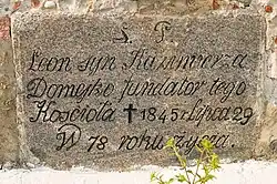 Tablica nagrobna fundatora Leona Domejki