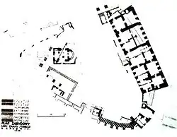 Plan zamku z 1938 roku