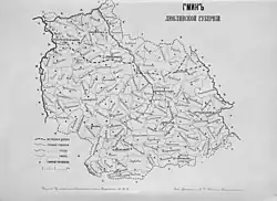 Plan guberni lubelskiej