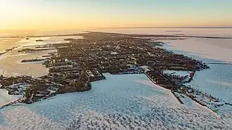 Widok na Kronsztad  zlotu ptaka, marzec 2022