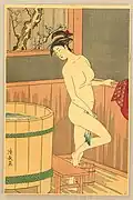 Obraz Kiyonaga Torii w stylu ukiyo-e, XVIII wiek