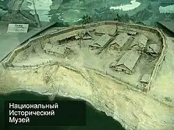 Makieta grodziszcza Małyszki w muzeum Białorusi