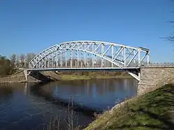 Most kolejowy przez rzekę Mstę w Borowiczach (1905)