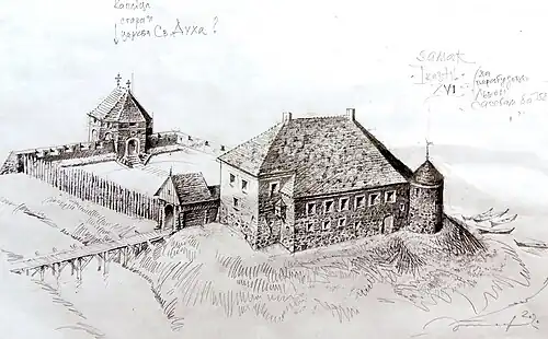 Zamek Sapiehów w 1 połowie XVI wieku