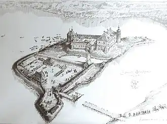 Zamek w Ikaźni około 1629 roku