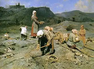 ”Biedacy zbierający węgiel w opuszczonej kopalni”, 1894