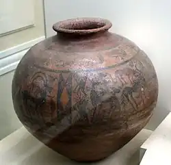 Naczynie z wioski Şahtaxtı (Rejon Kəngərli) z połowy I tys. p.n.e.