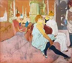 Salon przy Rue des Moulins (szkic pastelowy), 1894