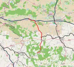 Mapa przebiegu linii kolejowej