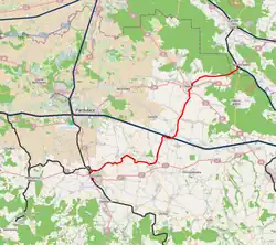 Mapa przebiegu linii kolejowej