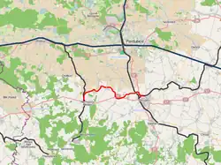 Mapa przebiegu linii kolejowej