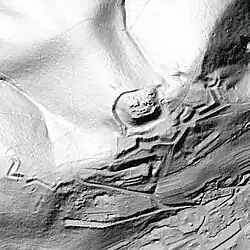 Widok Lidar z widocznymi fortyfikacjami z XVIII wieku