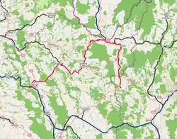 Mapa przebiegu linii kolejowej