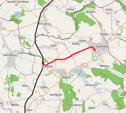 Mapa przebiegu linii kolejowej