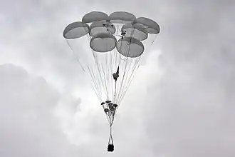 Spadochron towarowy wieloczaszowy