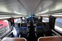 Wnętrze klasy WESTbahn PLUS