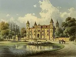 Pałac na ilustracji z 1858 r.