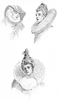 XVI-wieczne krezy damskie, ilustracja z 1906 roku