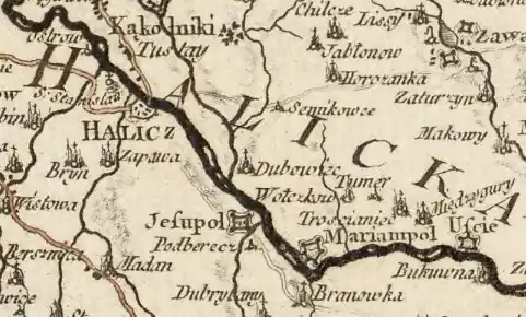 Tumierz (Tumer) na mapie (1722)
