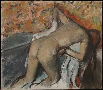 Edgar Degas, Kobieta wycierająca się po kąpieli, 1890