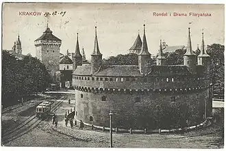 Barbakan w 1909 roku