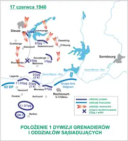 Położenie Dywizji 17 czerwca
