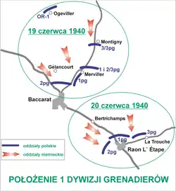 Położenie Dywizji 19 i 20 czerwca
