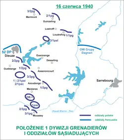 Położenie Dywizji 16 czerwca