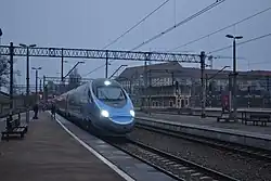 ED250 wjeżdża na dworzec Gdańsk Główny (E65)