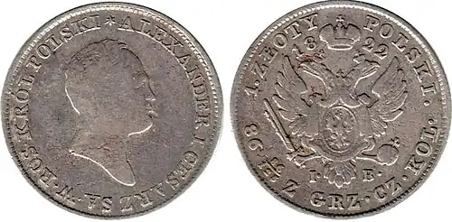 1 złoty polski 1822