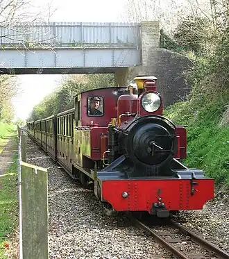 Parowóz nr 9 Mark Timothy na trasie