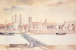 Kościół na panoramie kowieńskiego Starego Miasta w 1875 roku, Napoleon Orda