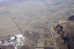 Droga nr 43 w okolicach elektrowni geotermalnej Svartsengi