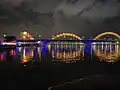 Da Nang Dragon Bridge (Most Smoka) w nocy