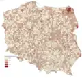 Wyniki Artura Bartoszewicza. Najwyższy wynik uzyskał w gminie Szypliszki (2,6%), natomiast w 4 gminach nie uzyskał ani jednego głosu.