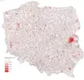 Wyniki Marka Wocha. Najwyższy wynik uzyskał w gminie Kąkolewnica (4,37%), a natomiast w 269 gminach nie uzyskał ani jednego głosu.