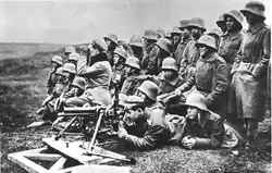 Aleksander Stawarz w czasie służby w Polskim Korpusie Posiłkowym (w stopniu podporucznika przy granatniku)