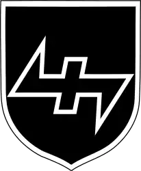 Wariant Wolfsangel będący insygnium 34 DG SS "Landstorm Nederland".