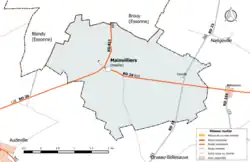 Plan dawnej gminy Mainvilliers